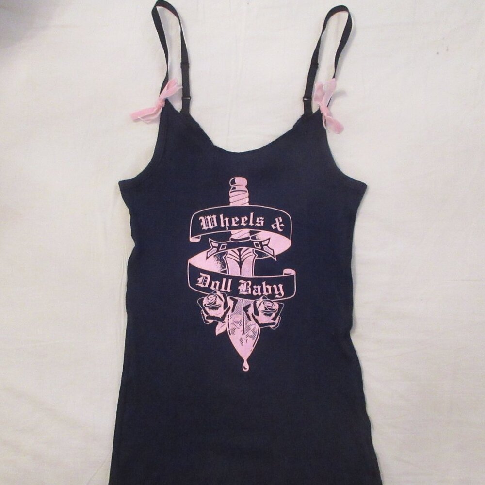 New Wheels & Dollbaby Logo Singlet Top